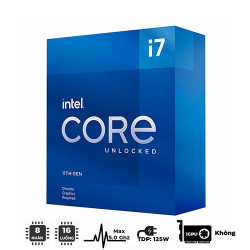 CPU Intel Core i7-11700KF (16M Cache, 3.60 GHz up to 5.00 GHz, 8C16T, Socket 1200)