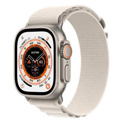 Apple Watch Ultra (4G) 49mm – Titan Case With Alpine Loop size lớn - VN/A Starlight