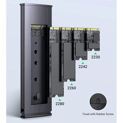 Box ổ cứng SSD M.2 B&M-Key & M-Key NVME - PCIE 3.0 USB Type-C 3.2 GEN2 Ugreen 90541
