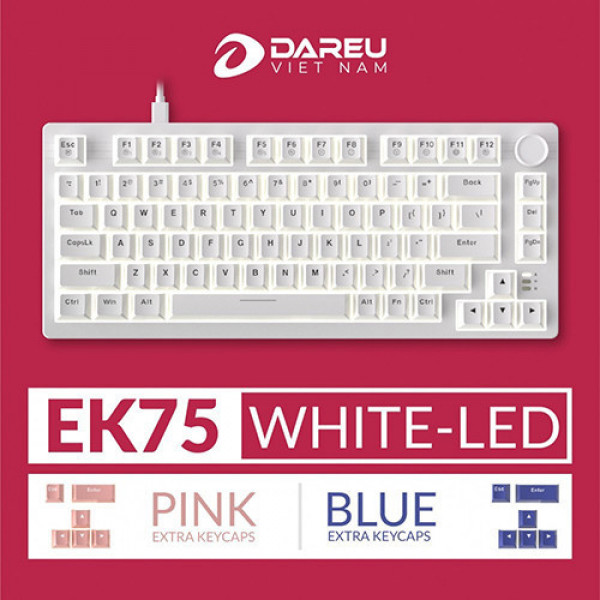 Bàn phím cơ DareU EK75 White DareU Dream switch