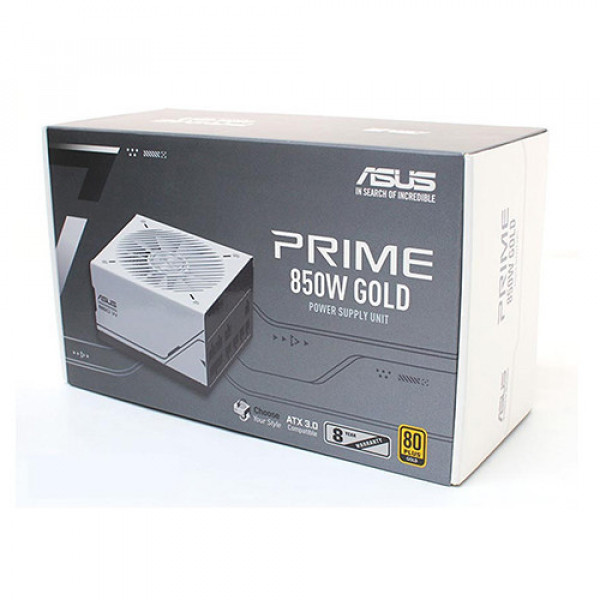 Nguồn Máy Tính Asus Prime 850W Gold AP-850G (80 Plus Gold, Màu Trắng)